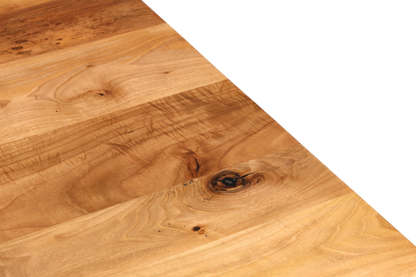 Stilvoller Nussbaum Tisch 160cm-90cm Esszimmer Tisch Baumkanten Platte massiv Holz Küchentisch