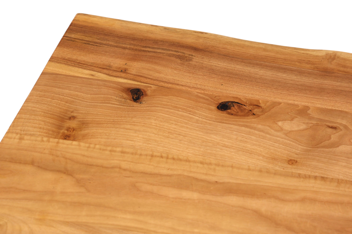 Stilvoller Nussbaum Tisch 160cm-90cm Esszimmer Tisch Baumkanten Platte massiv Holz Küchentisch