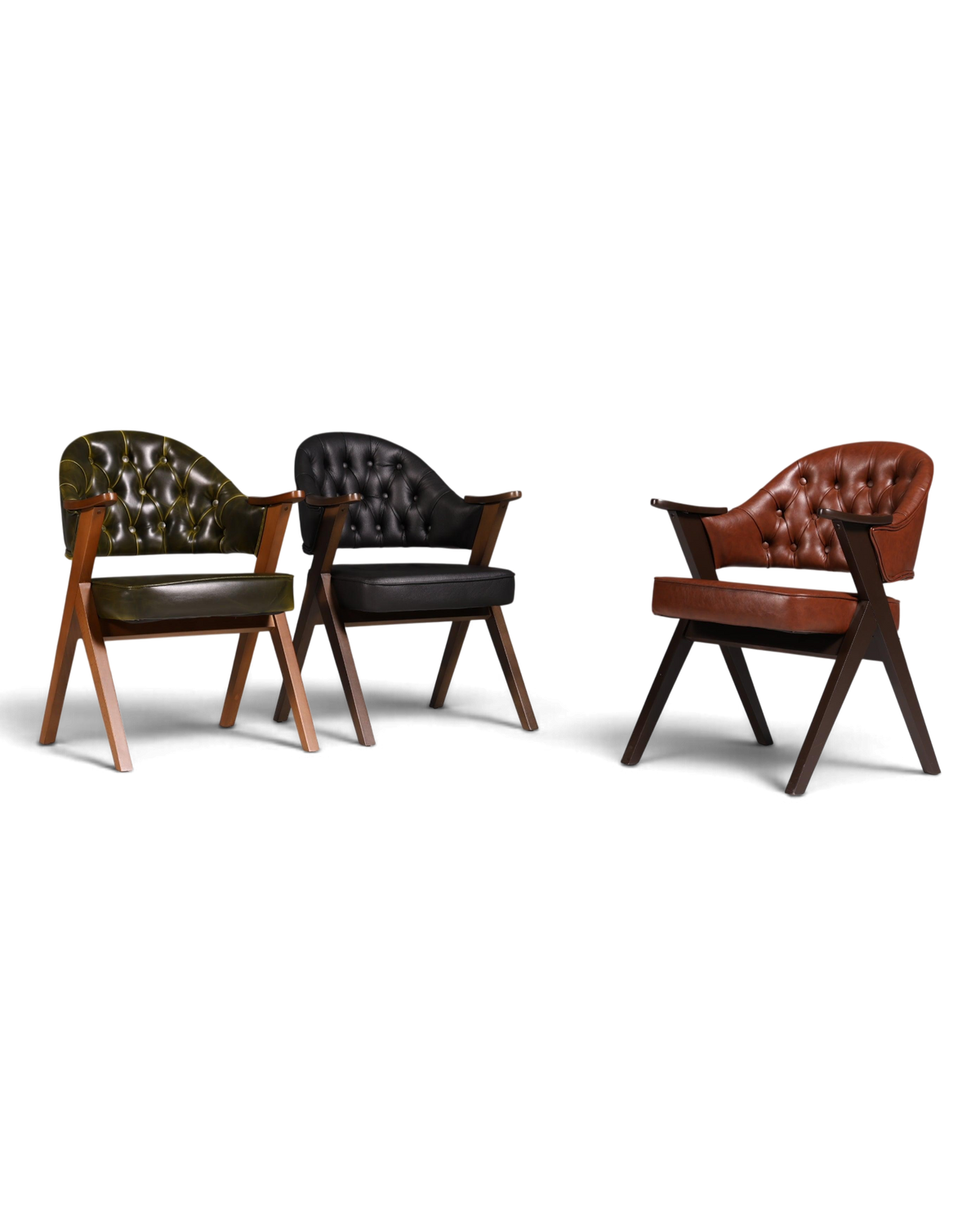 Luxuriöser "Manchester Brown" Stuhl Armlehnstuhl Bürostuhl Chesterfield Stil Esszimmerstuhl Lounge Stuhl