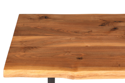 Beeindruckender Nussbaum Tisch 160cm-90cm Esszimmer Tisch Baumkanten Platte massiv Holz Küchentisch