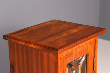 Prachtvolle Jugendstil Vitrine Antiker Bücherschrank Eiche Schrank Glasvitrine Geschirrschrank