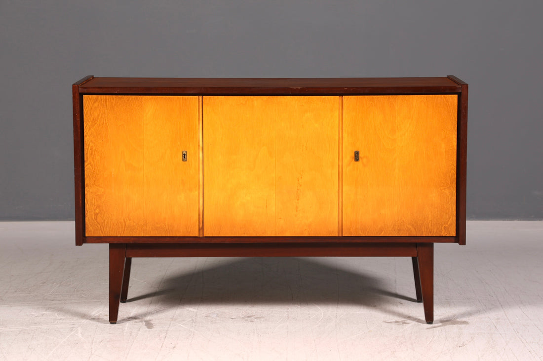Wunderschönes Mid Century Sideboard Vintage TV Kommode Schrank Anrichte 60s Holz
