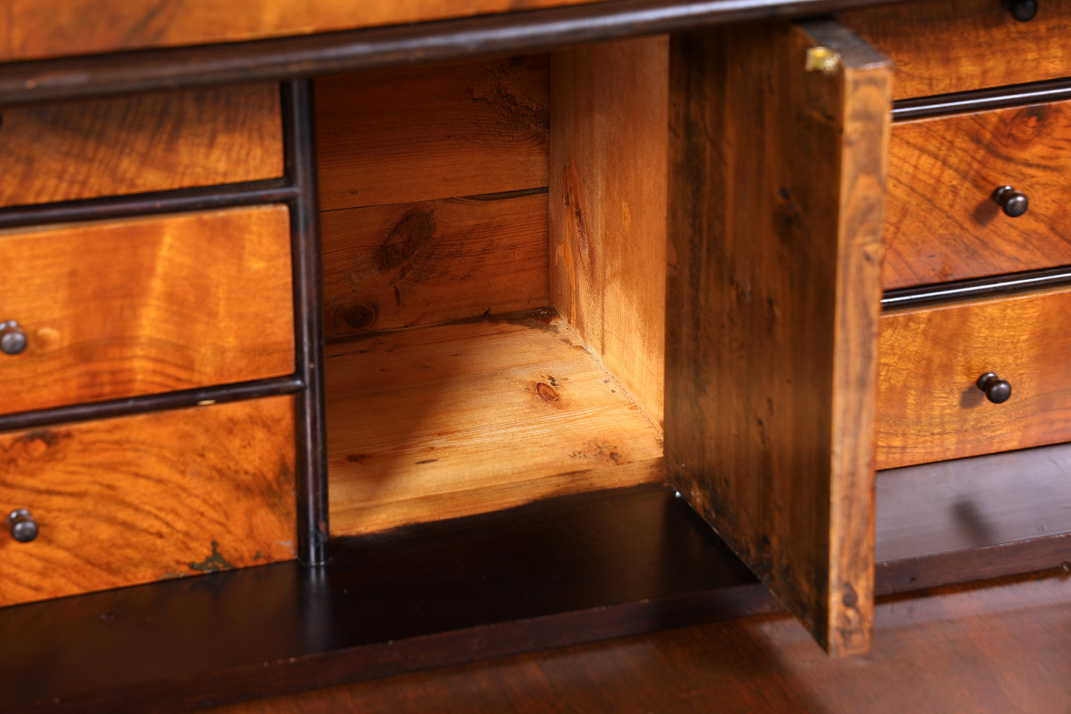 Stilvoller Gründerzeit Sekretär Vertiko Nussbaum Jugendstil Highboard Kommode um 1880