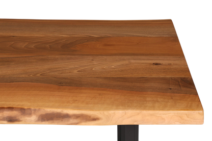 Stilvoller Nussbaum Tisch 180cm-95cm Esszimmer Tisch Baumkanten Platte massiv Holz Küchentisch