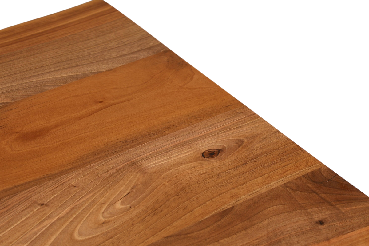 Stilvoller Nussbaum Tisch 180cm-95cm Esszimmer Tisch Baumkanten Platte massiv Holz Küchentisch