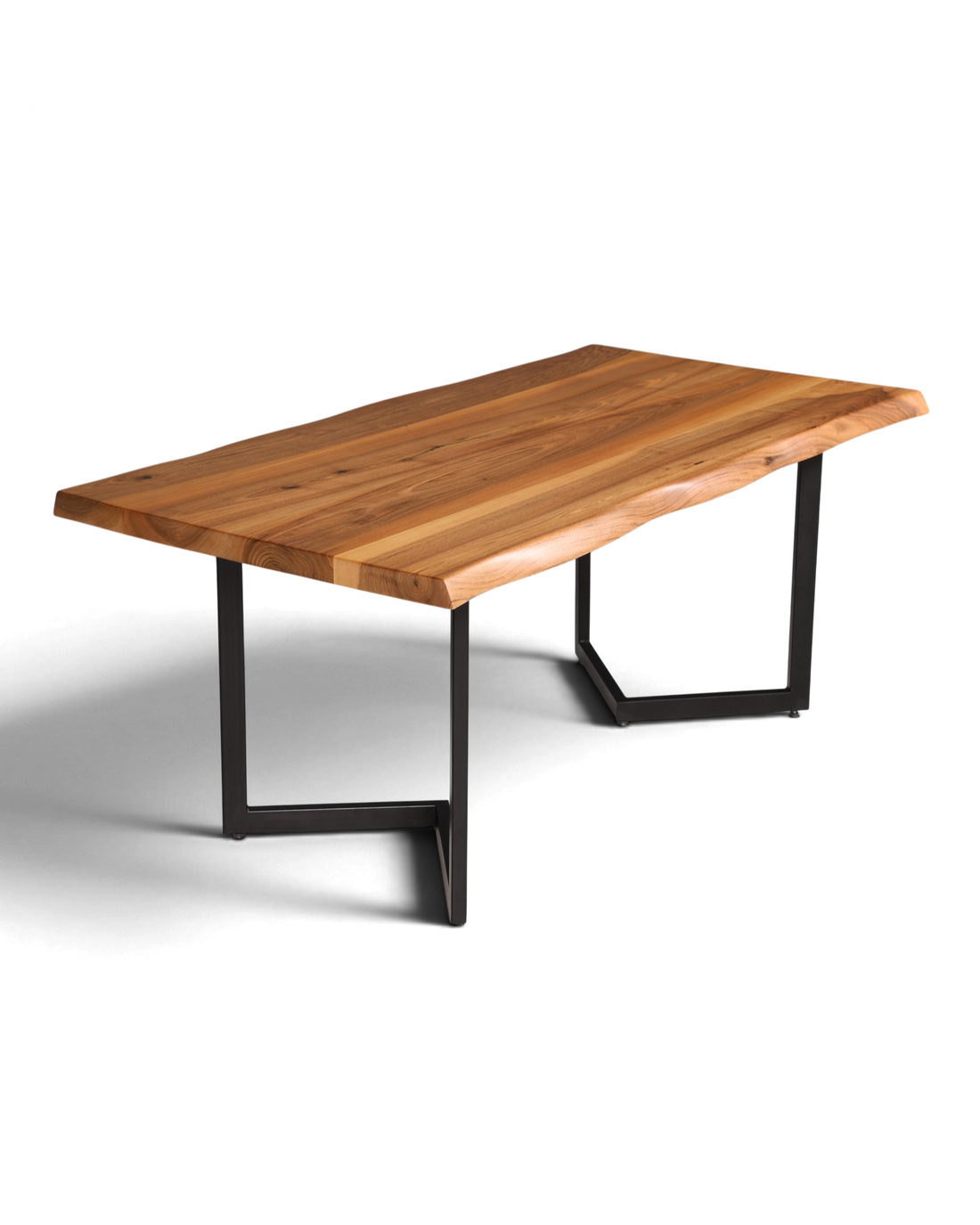 Beeindruckender Nussbaum Tisch 180cm-95cm Esszimmer Tisch Baumkanten Platte massiv Holz Küchentisch