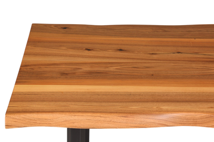 Beeindruckender Nussbaum Tisch 180cm-95cm Esszimmer Tisch Baumkanten Platte massiv Holz Küchentisch