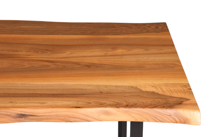Beeindruckender Nussbaum Tisch 180cm-95cm Esszimmer Tisch Baumkanten Platte massiv Holz Küchentisch