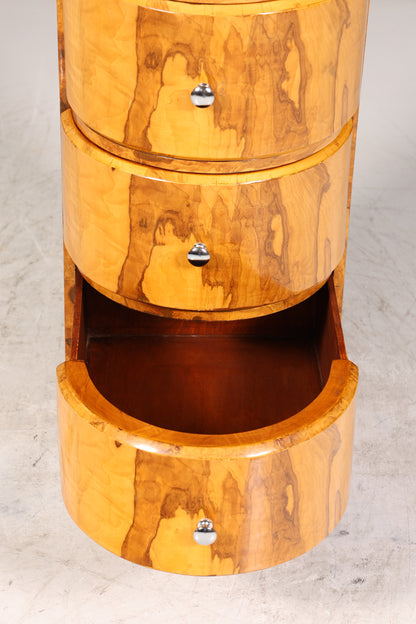 Traumhafte Art Deco Stil Birke Highboard Kommode Vertiko Schubladenkommode