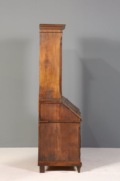 Beeindruckender Biedermeier Sekretär Louis Seize Aufsatzsekretär um 1810 Schreibkommode Büroschrank Kommode