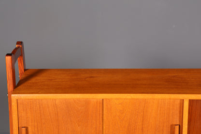 Wunderschöner Mid Century Schreibtisch mit Regalaufsatz Teak Danish Design Bürotisch Vintage 60s