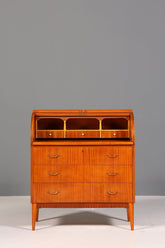 Wunderschöner Mid Century Rollladen Sekretär echt Holz Büro Schrank Vintage Schreibkommode