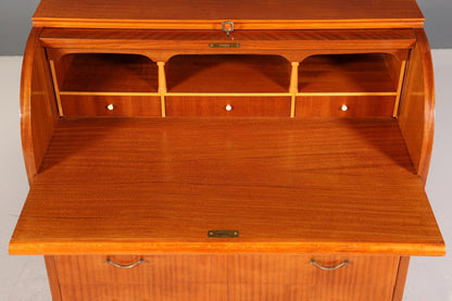 Wunderschöner Mid Century Rollladen Sekretär echt Holz Büro Schrank Vintage Schreibkommode