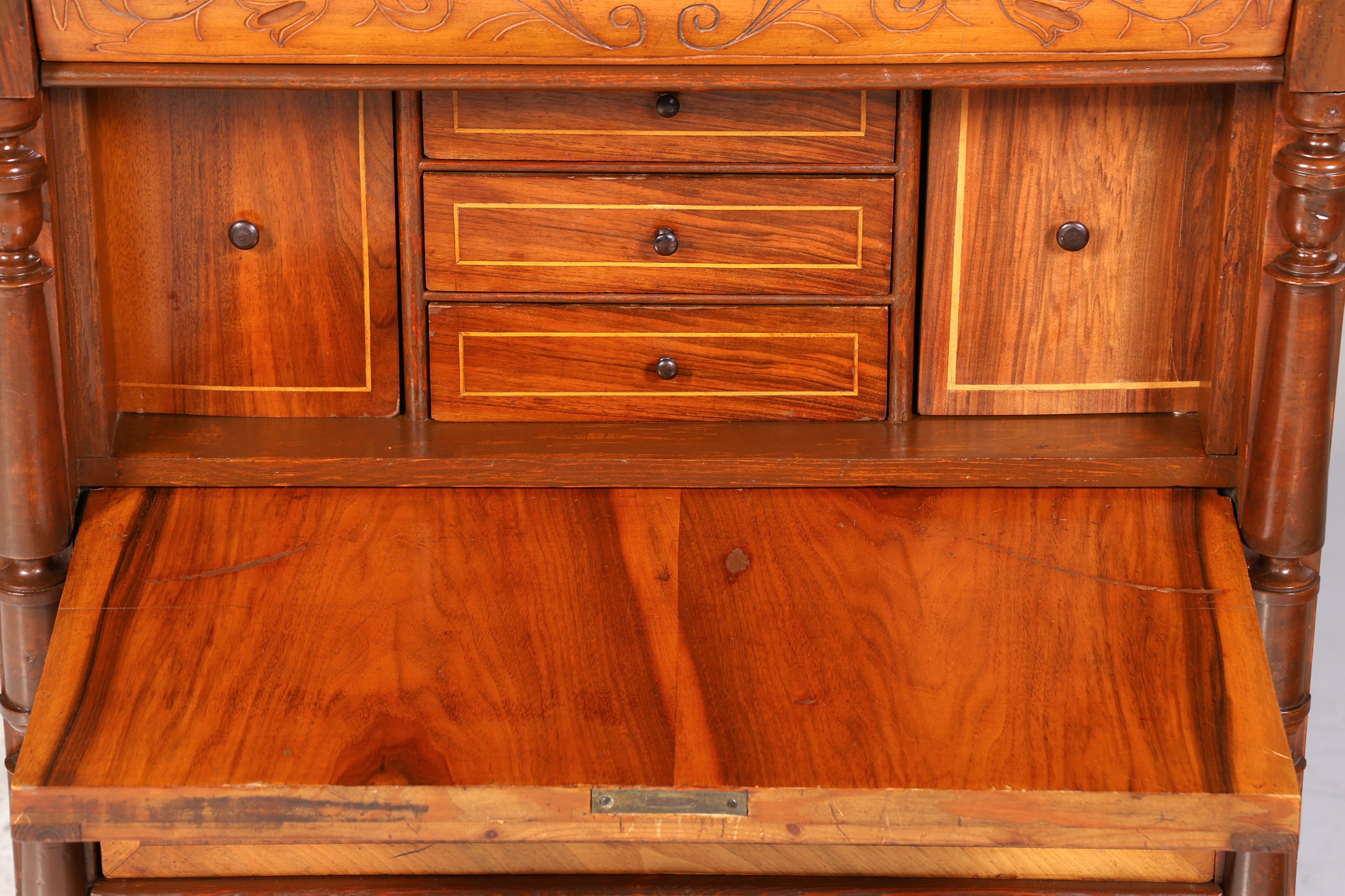 Edler Gründerzeit Sekretär Vertiko Highboard Jugendstil Kommode Schrank um 1880