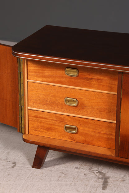 Wunderschönes Mid Century Sideboard Vintage Longboard TV Kommode Schrank Vintage Lowboard 60s Holz