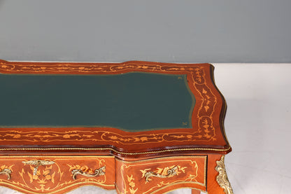 Traumhafter Louis XV Stil Schreibtisch French Desk Antik Barock Stil grün Bürotisch