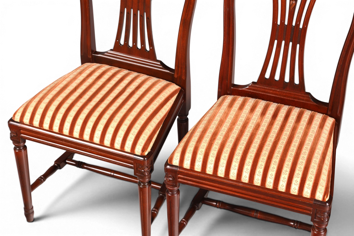 4x Edle Englische Stühle Englisch Dining Chairs Antik 60er Jahre Küchenstühle Stuhlset