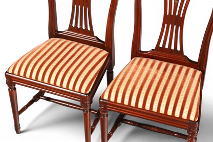 4x Edle Englische Stühle Englisch Dining Chairs Antik 60er Jahre Küchenstühle Stuhlset