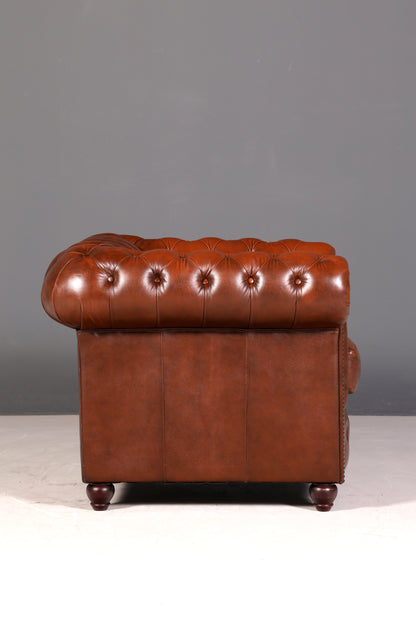Wunderschöner Original Chesterfield Sessel Englische Leder Armlehnsessel "The Chesterfield Brand" Herrensessel