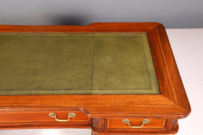 Wunderschöner Englischer Schreibtisch echt Lederauflage Bürotisch Office Desk Antik Vintage