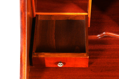 Wunderschöner Englischer Sekretär Büro Aufsatzsekretär Antik 60s Mahagoni Vitrinen Schrank UK