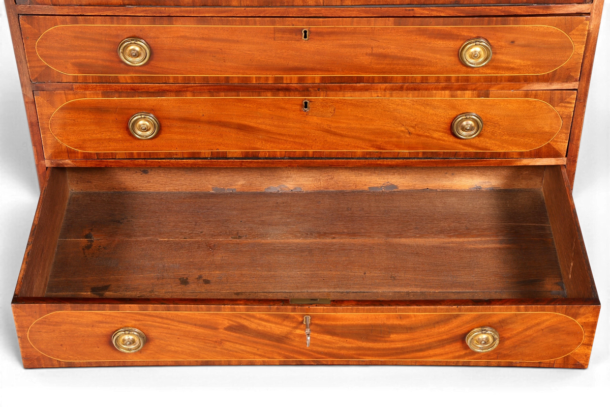 G785 Finish Wunderschöne Englische Vitrine Bibliothek Sekretär echt Holz Antik Schrank Regal (Kopie)