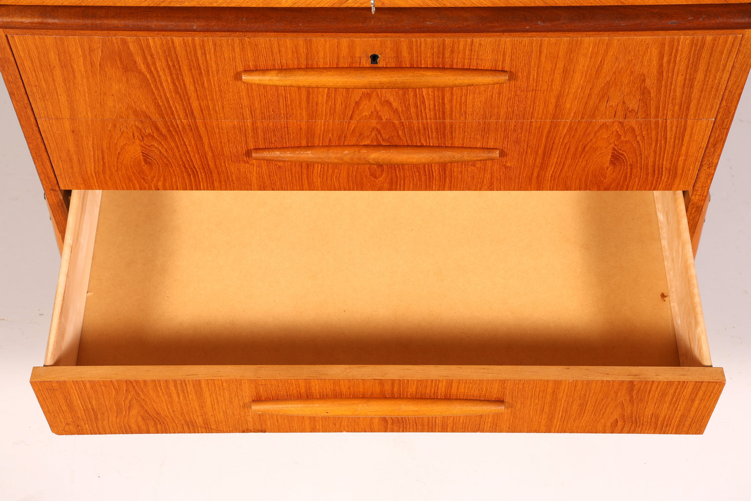 Wunderschöner Mid Century Rollladen Sekretär Schreibkommode Büro Schrank Vintage 60s Holz