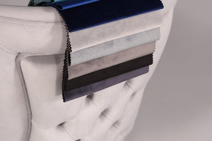 Edler Chesterfield Esszimmerstuhl &quot;Valencia&quot; in Grau