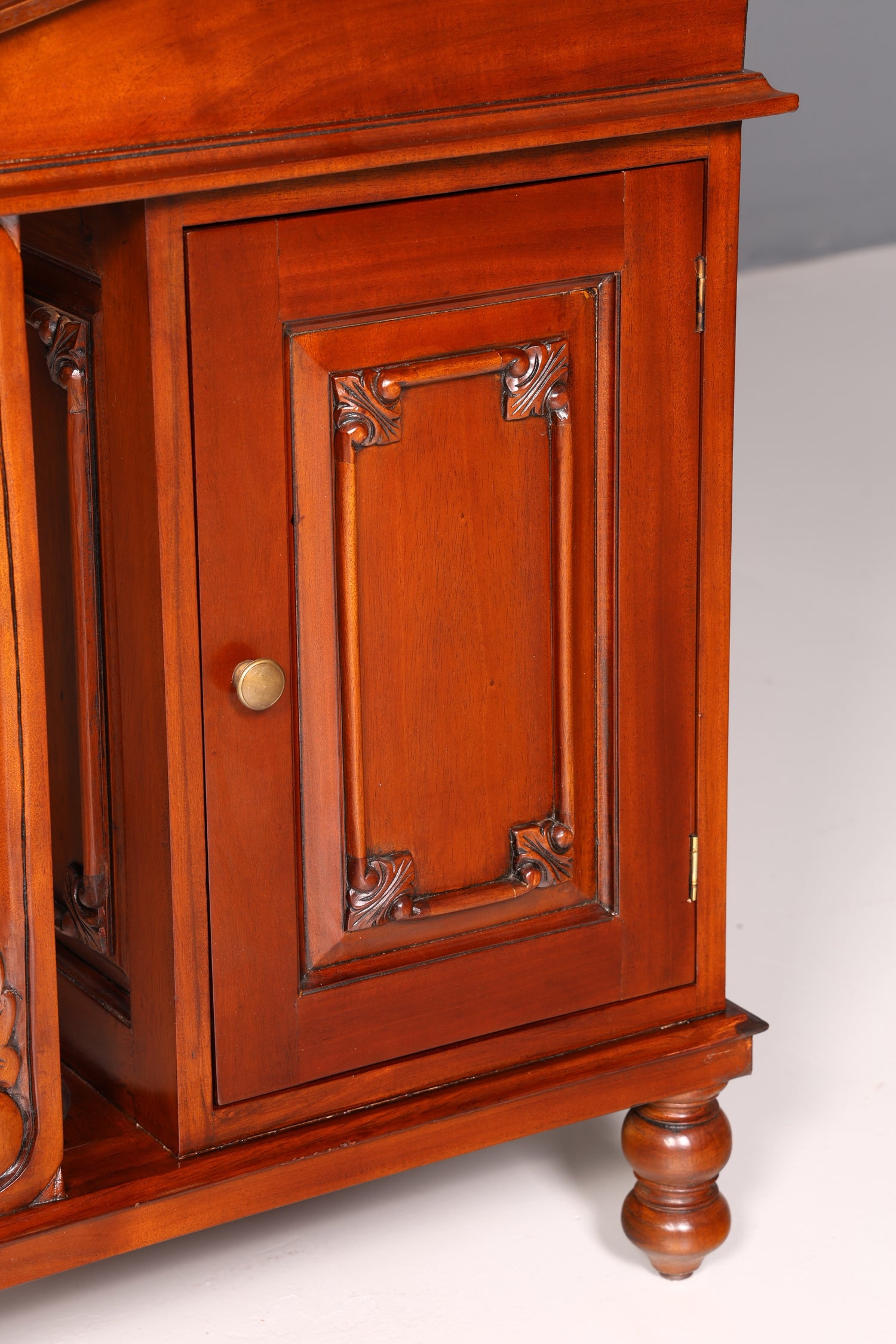 Beautiful English Davenport Writing Desk Secretary with Leather Inlay, Antique Vintage Chest of Drawers