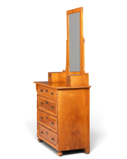 Traumhafte Jugendstil Kommode Antik Sideboard mit Spiegel Flurkommode Frisierkommode