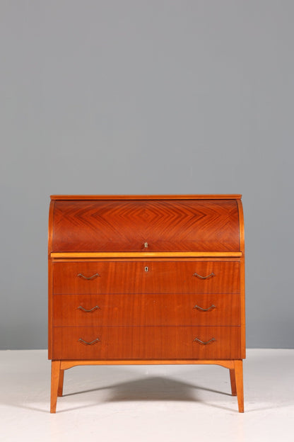 Traumhafter Mid Century Rollladen Sekretär Danish Design echt Holz Rollladen Kommode Schreibkommode