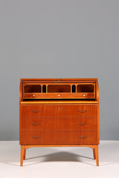 Traumhafter Mid Century Rollladen Sekretär Danish Design echt Holz Rollladen Kommode Schreibkommode