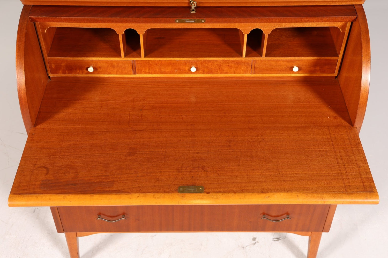 Traumhafter Mid Century Rollladen Sekretär Danish Design echt Holz Rollladen Kommode Schreibkommode