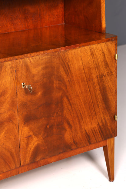 Schlichtes Mid Century Bücherregal Danish Design Regal Schrank Nussbaum Vintage Retro 60s Holz