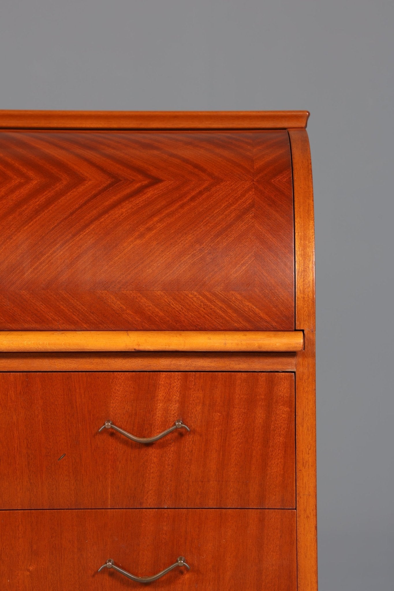 Traumhafter Mid Century Rollladen Sekretär Danish Design echt Holz Rollladen Kommode Schreibkommode