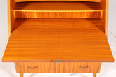 Schlichter Mid Century Sekretär Vintage Schreibmöbel echt Holz Kommode Office Secretary