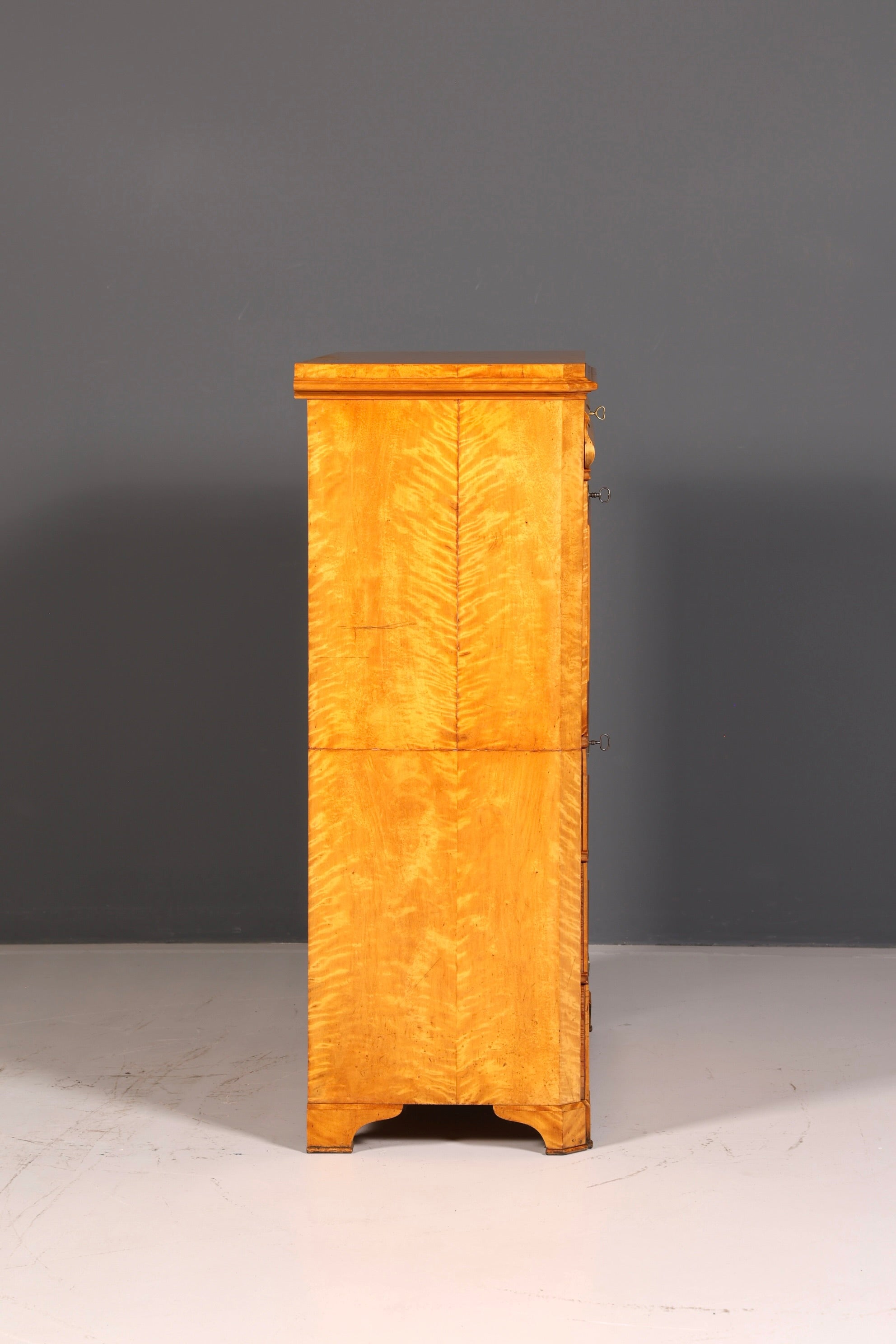 Beeindruckender Biedermeier Sekretär Vertiko Antik Kommode Office Schreibkommode Highboard
