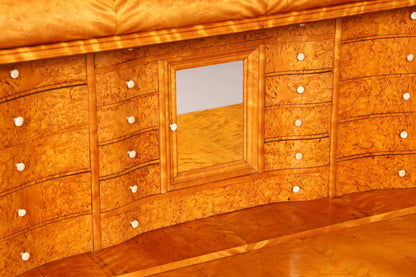 Impressive Biedermeier Secretary Cabinet, Antique Vertiko Chest of Drawers, Office Writing Desk, Sideboard