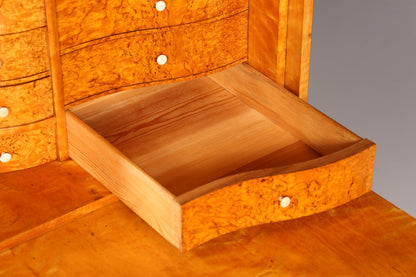 Beeindruckender Biedermeier Sekretär Vertiko Antik Kommode Office Schreibkommode Highboard