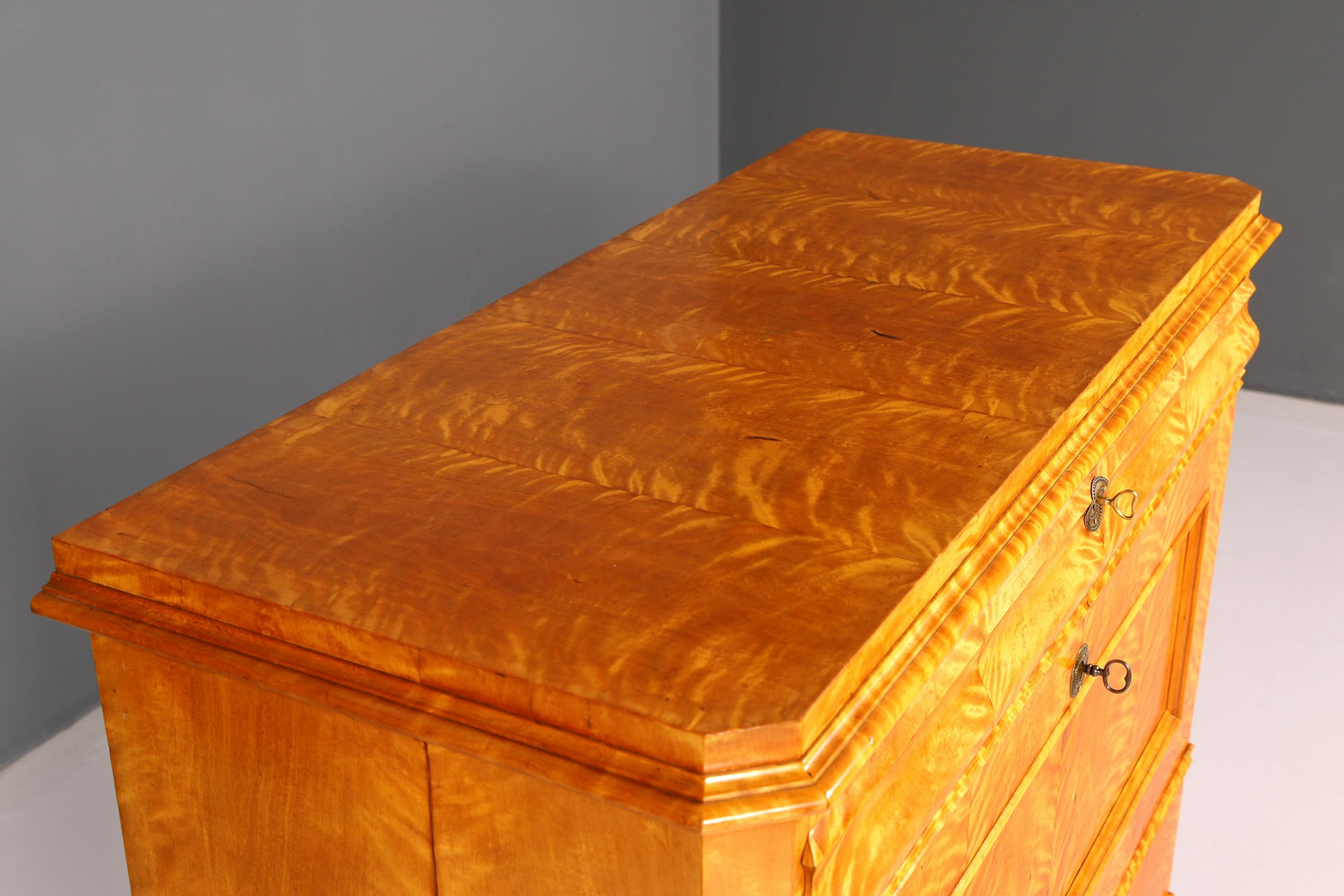 Beeindruckender Biedermeier Sekretär Vertiko Antik Kommode Office Schreibkommode Highboard