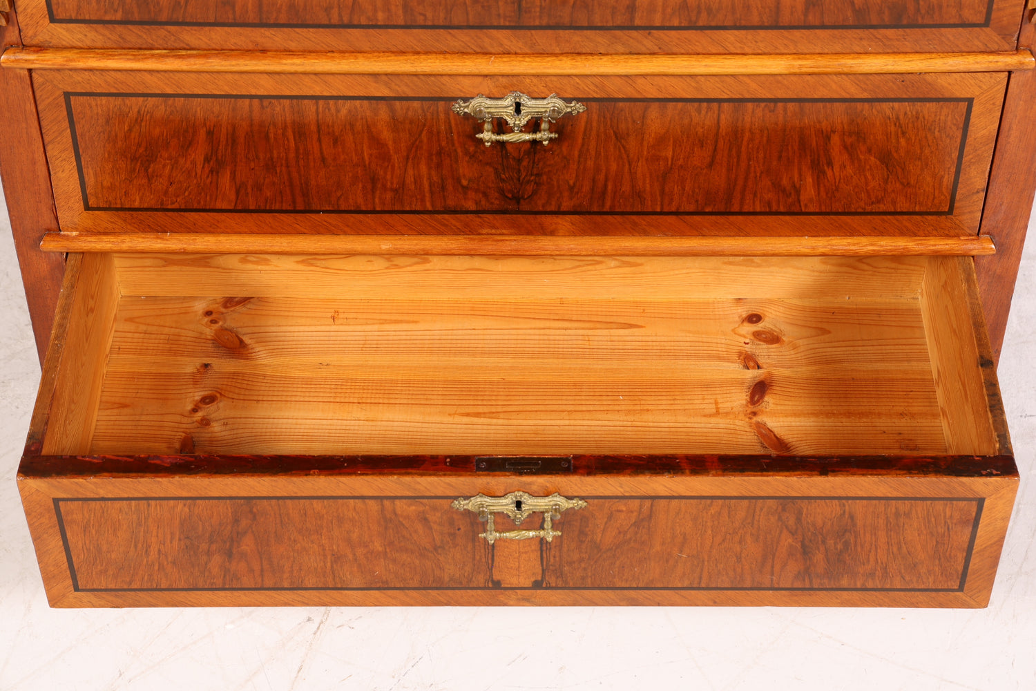 Edler Gründerzeit Sekretär Vertiko Highboard Louis Philippe Kommode Sekretär Schrank um 1880