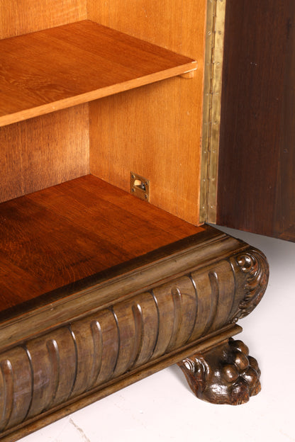 Beeindruckender Neorenaissance Bücherschrank Gründerzeit Vitrine Herrenzimmer Buffet Schrank Antik Massivholz