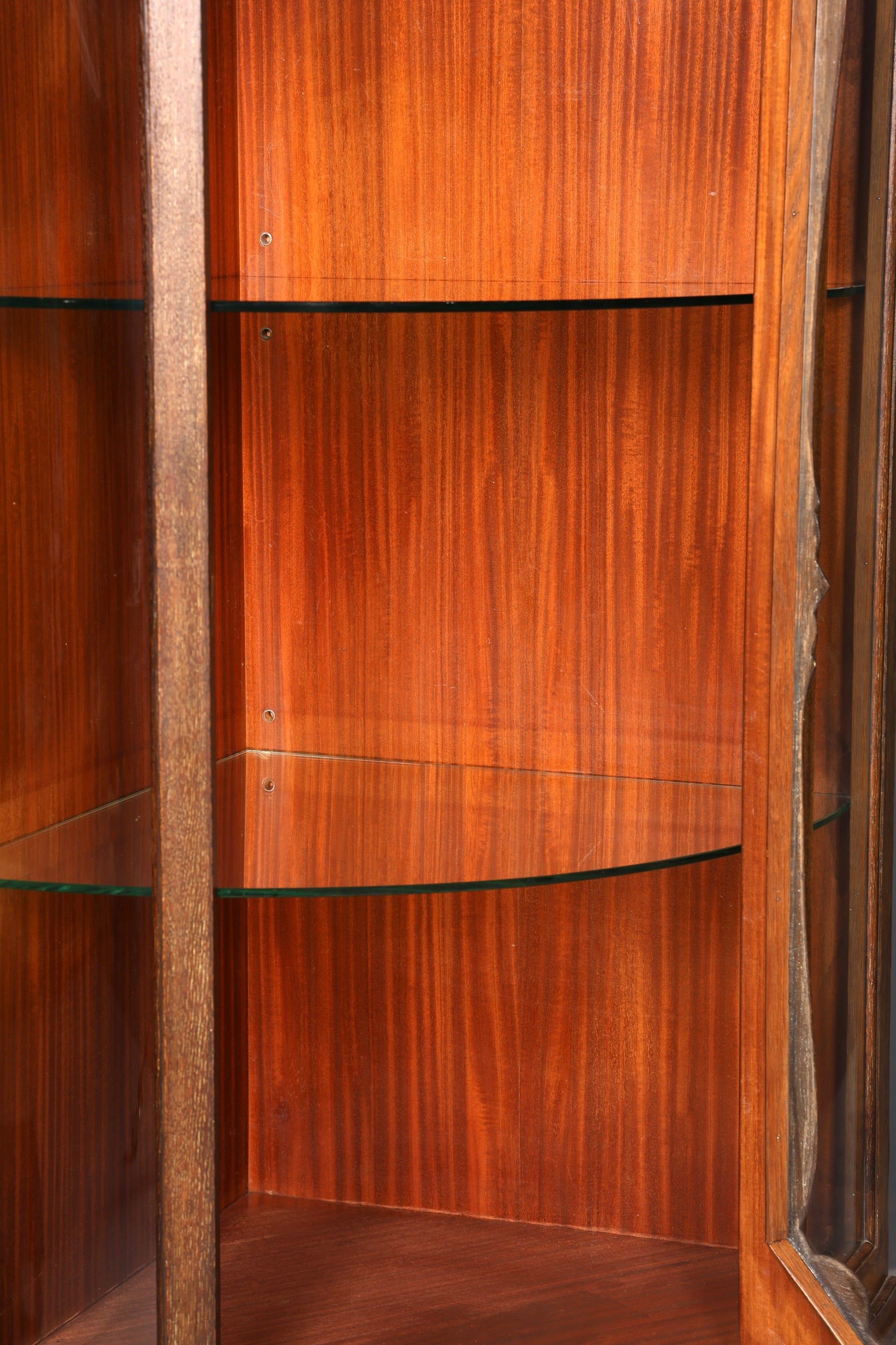 Stilvolle Jugendstil Eckvitrine um 1910 echt Holz Bücherschrank Eiche Antik Küchenschrank Geschirrschrank