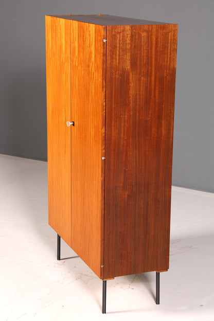 Traumhafter Mid Century Kleiderschrank Vintage Schrank Retro Wäscheschrank Dielenschrank 60s Holz