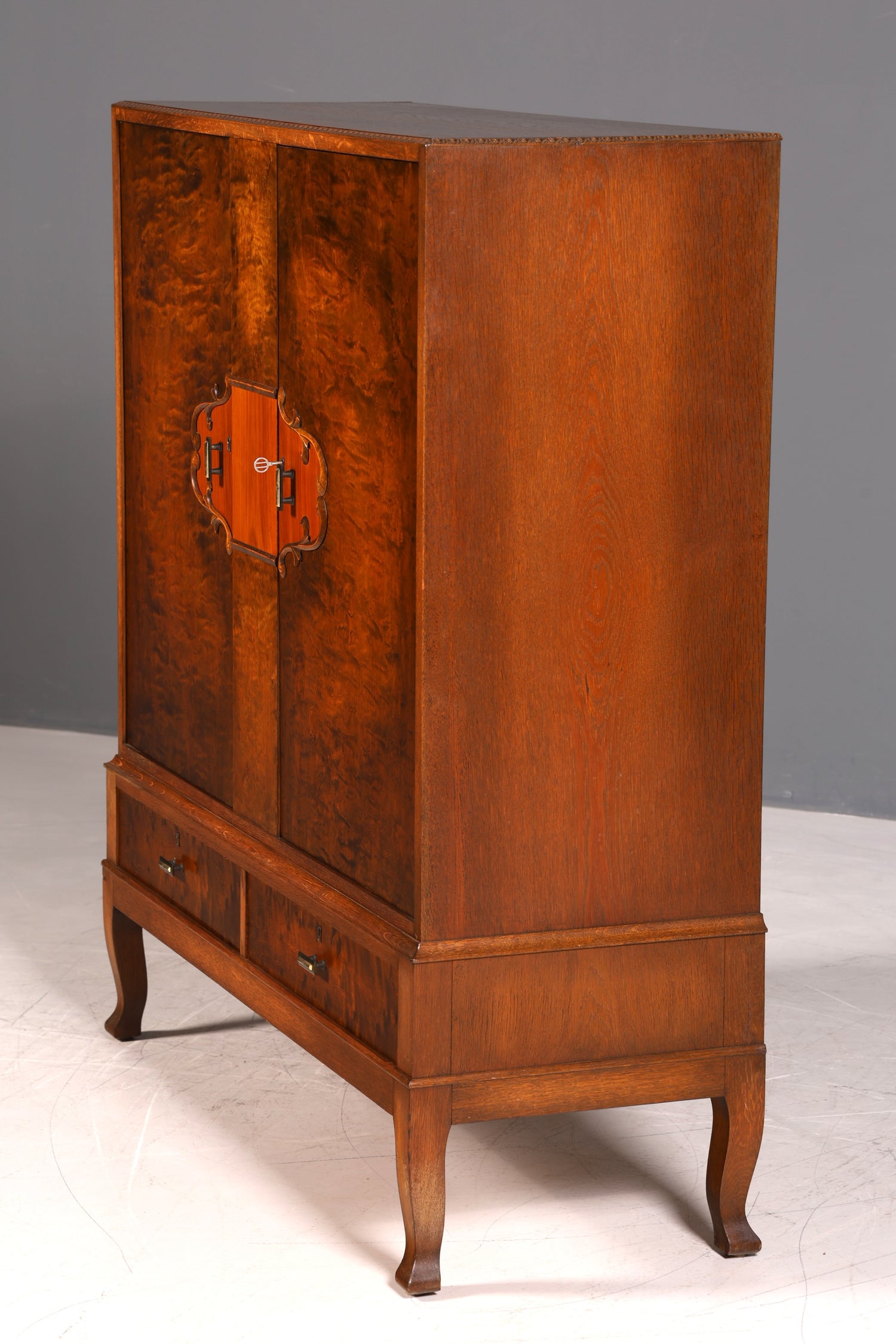 G149 Finish cm Stilvoller Original Art Deco Schrank Vertiko Sideboard um 1930 Highboard Kommode