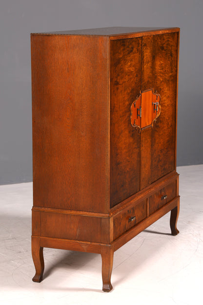G149 Finish cm Stilvoller Original Art Deco Schrank Vertiko Sideboard um 1930 Highboard Kommode