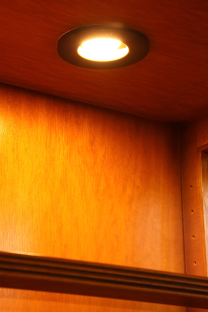 Beautiful Original Heldense Display Cabinet, English Yew Bookcase, Glass Cabinet with Lighting
