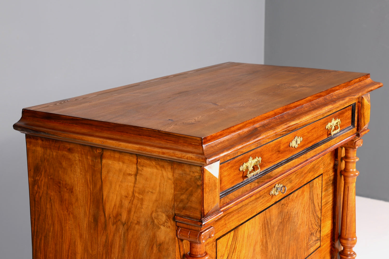 Traumhafter Gründerzeit Sekretär Vertiko Highboard Louis Philippe Kommode Sekretär Schrank um 1880