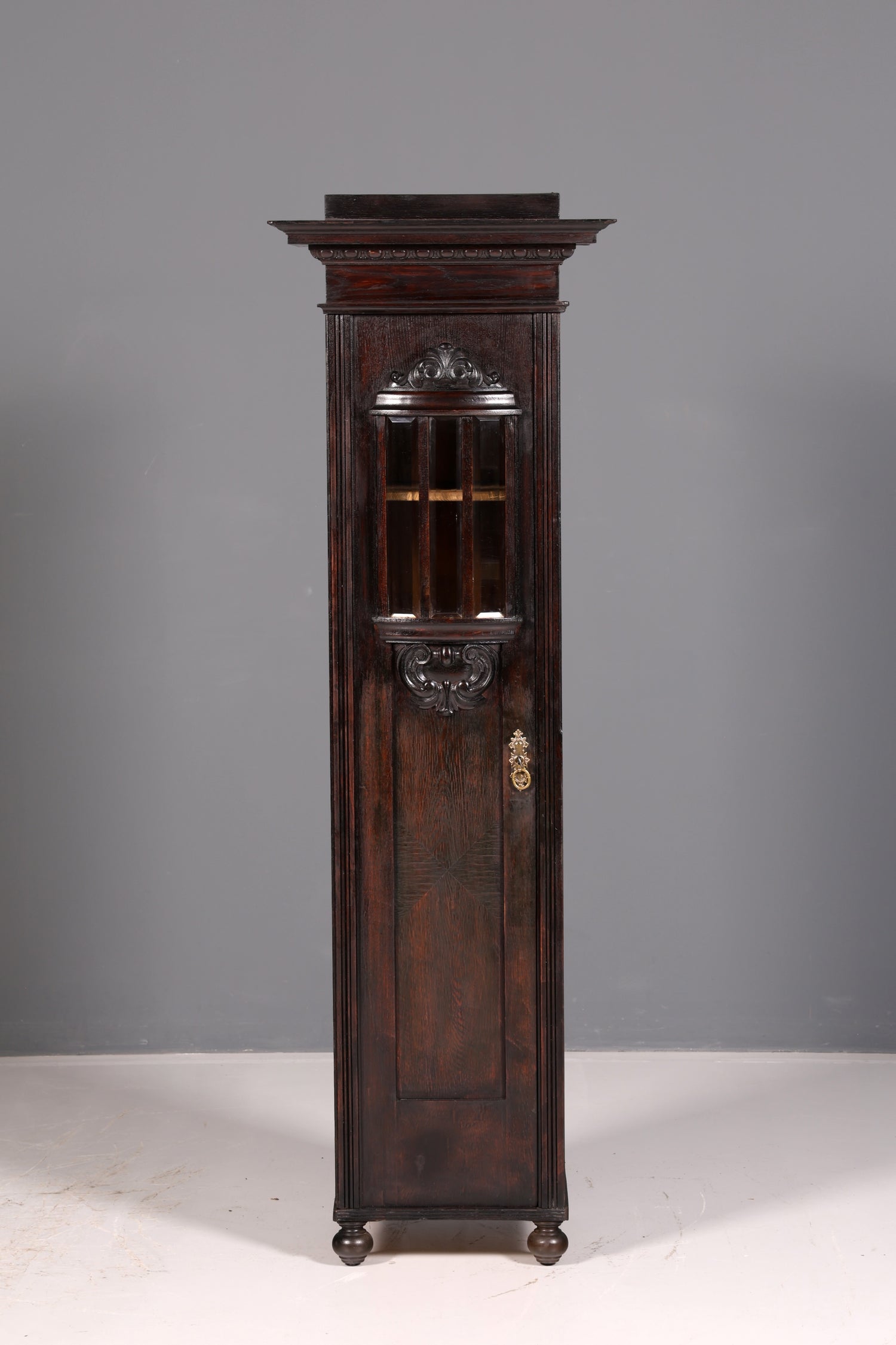 Prachtvolle Jugendstil Vitrine Antiker Bücherschrank Geschirrschrank Glasvitrine Schrank Antik 1 von 2