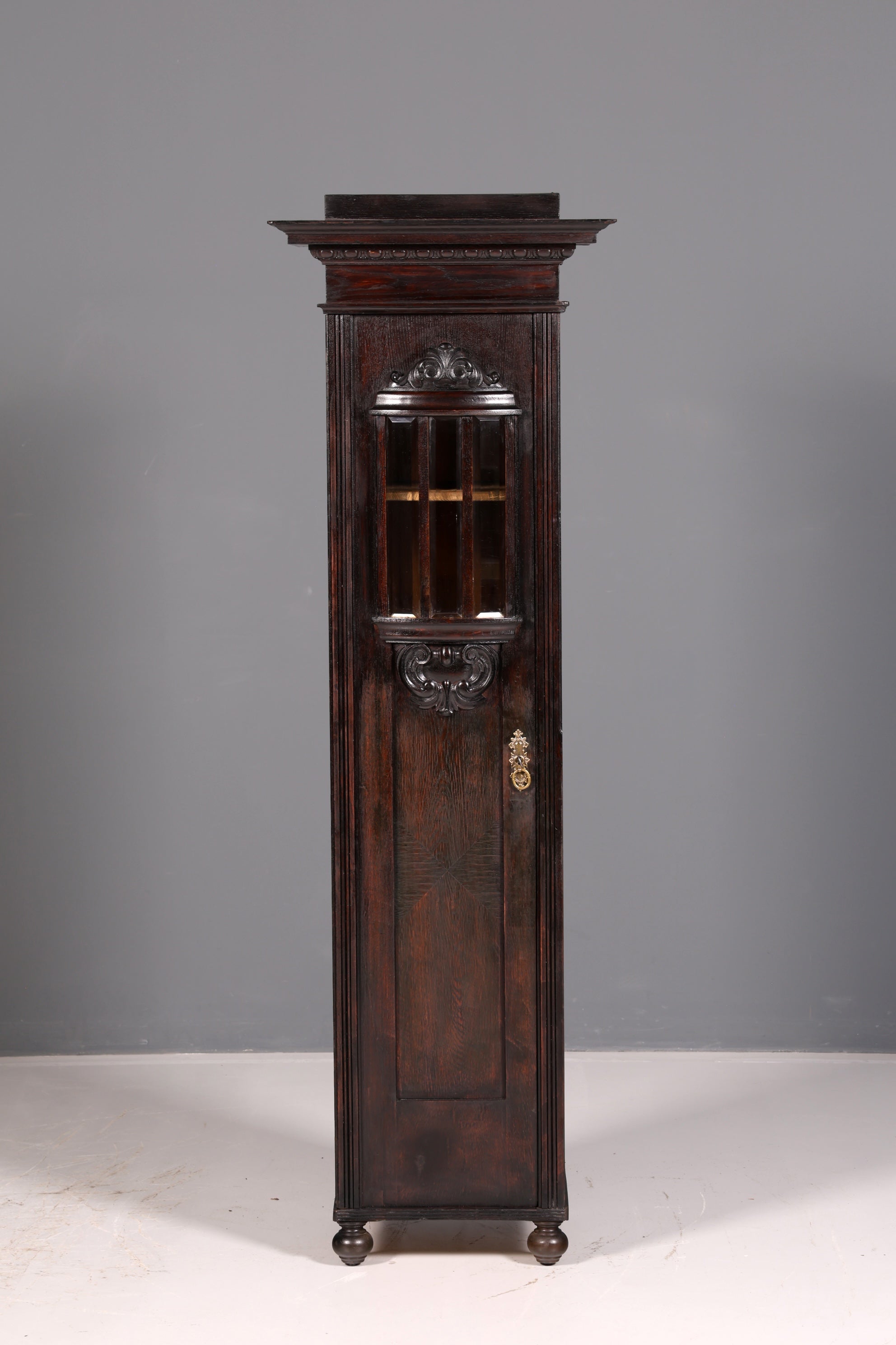 Prachtvolle Jugendstil Vitrine Antiker Bücherschrank Geschirrschrank Glasvitrine Schrank Antik 1 von 2